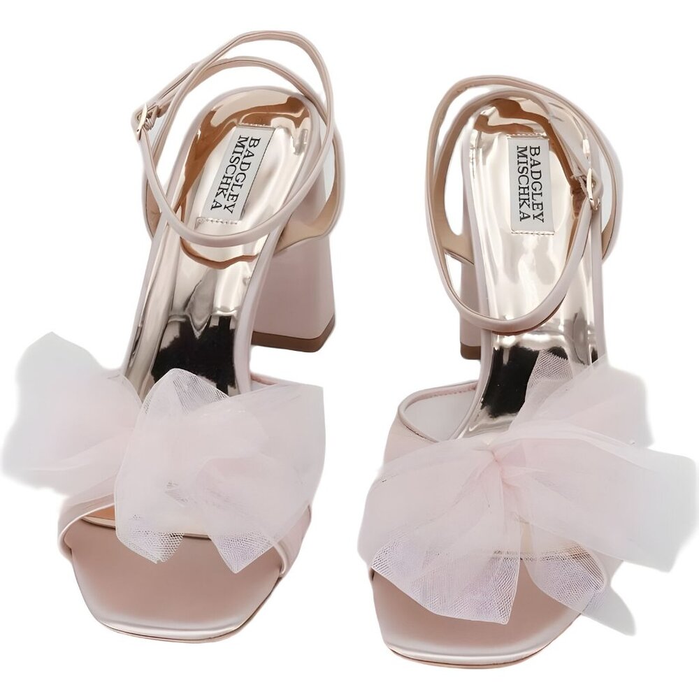 Badgley Mischka TESS Heeled Sandals Soft Blush Women Shoes Size 10 US - Picture 5 of 6